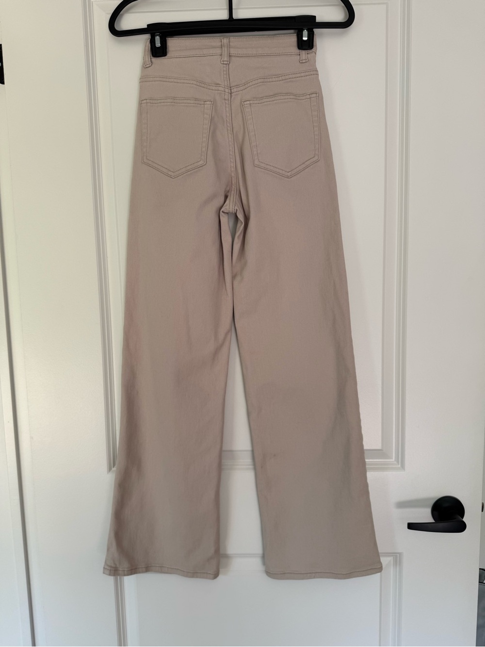 H&M Wide-Leg Jeans in Light Taupe